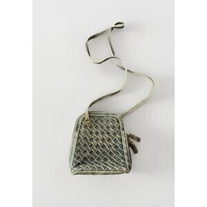Woven Green Shoulder Bag